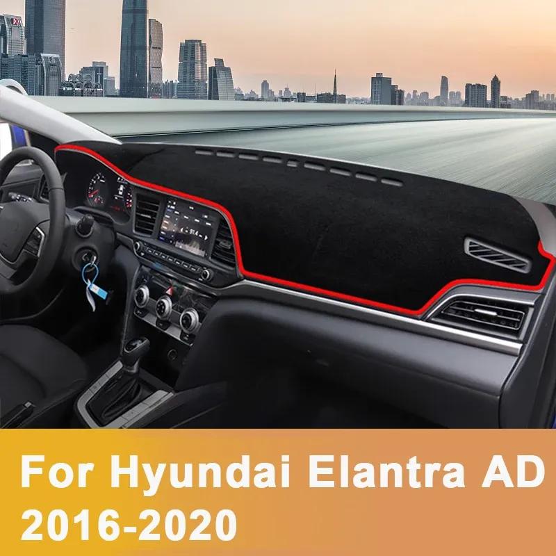 For Hyundai Elantra AD 2016 2017 2018   Car Dashboard Sun Shade Cover Mat Trument Desk Non-slip Pads Accessories