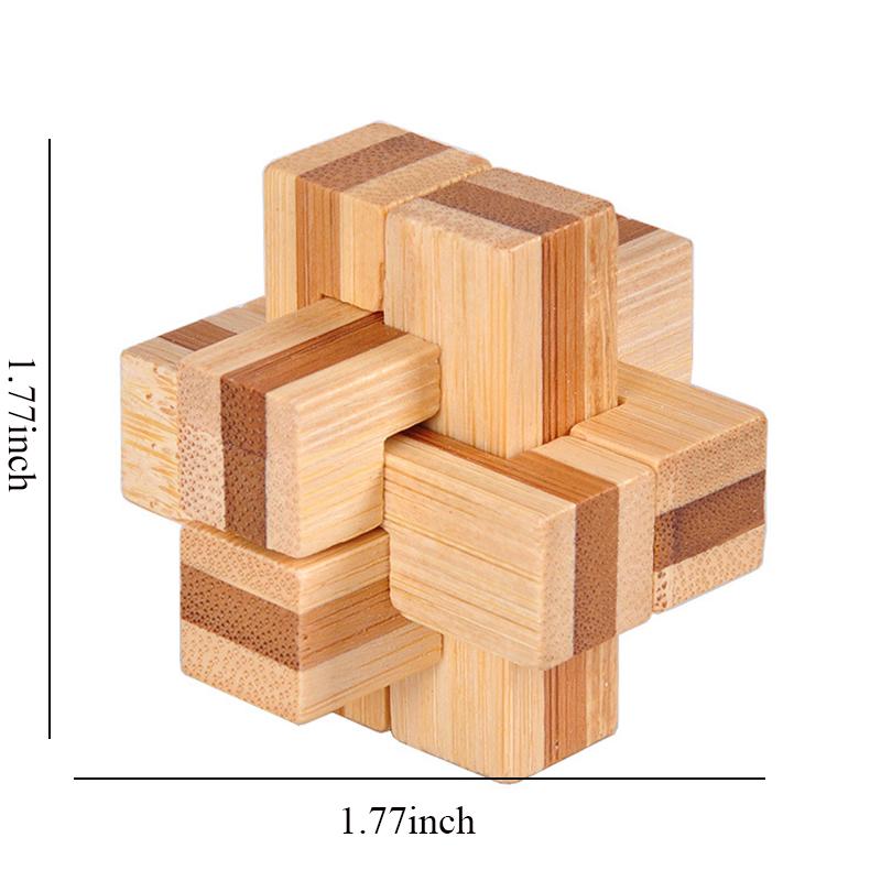 Wooden Kong Ming Lock Lu Ban Lock Iq Brain Teaser Educational Toy For Kids Children Montessori 3D Puzzles Game Unlock Toys Adult