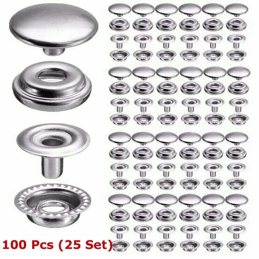 15mm Fastener Snap Boat Button Canvas Craft Leather