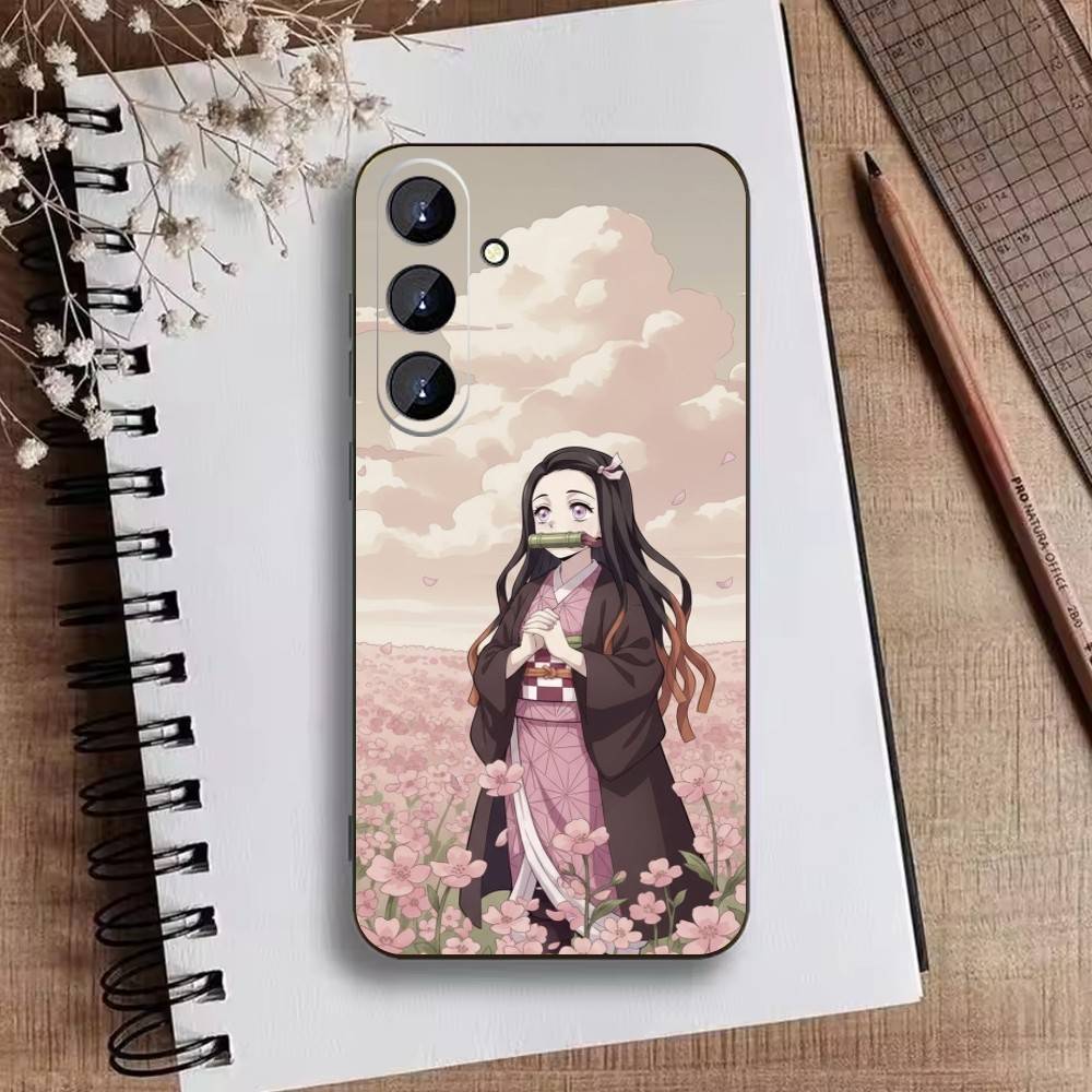 Nezuko I-Kamado Phone Case For Samsung Galaxy A73,A21s,A22,A31,A52,A53,A71,A41Soft Black Shell