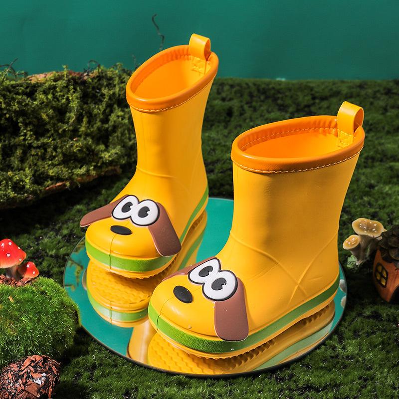 Children's Rain Boots Boys Girls New Kindergarten Baby Water Shoes Waterproof Non-Slip Outdoor Wear Toddler Rain Boots