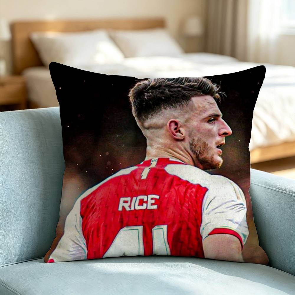 Declan R-Rice Fooyball Sport-S Square Double-Sided printed Pillow Case Bedroom Bedside Pillow Sofa Cushion Cover Gift