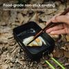 Camping Cookware Mess Kit Aluminum Alloy Lunch Box with Foldable Alcohol Stove Spoon Fork
