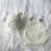 Photoshooting Props for Newborn Shower Infant Bear Costume Hat Knitted Romper Outfit Photo Posing Clothes Photo Jumpsuit