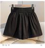 Korean Style Women's Lace Trim Elastic Waist Shorts - 2025 Summer Petite Casual Loose Slimming Wide Leg Pants