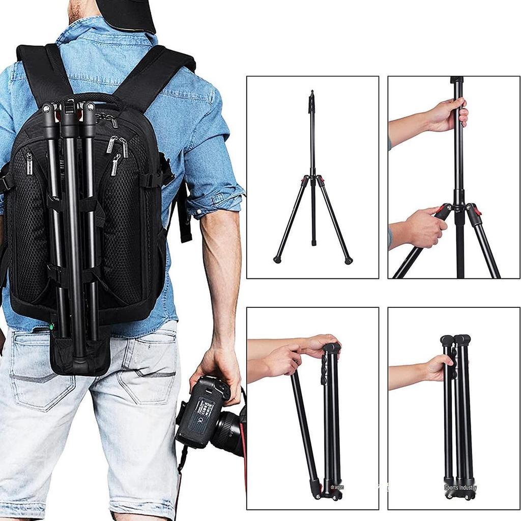 Portable Foldable Tripod Light Stand for Photography and Streaming
