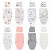 2PCS Set Newborn Swaddle Wrap with Bear Ear Hat Soft Cotton Anti‑Startle Adjustable Anti‑Kick Baby Sleepsack Breathable Infant Sleeping Blanket