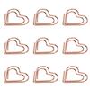 100Pcs Electroplated Metal Paperclips Heart Shaped Gold Paper Clips Office Clips  Scrapbook Making