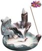 [Ceramic Crafts] Compatible with Backflow and Downflow Incense (Includes 10 Downflow Incense Sticks) - Soothing and Auspicious Ceramic Incense Burner