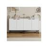 Buffet moderne Commode avec 2 portes à vide, - Dimensions : L160/T40/H80 cm