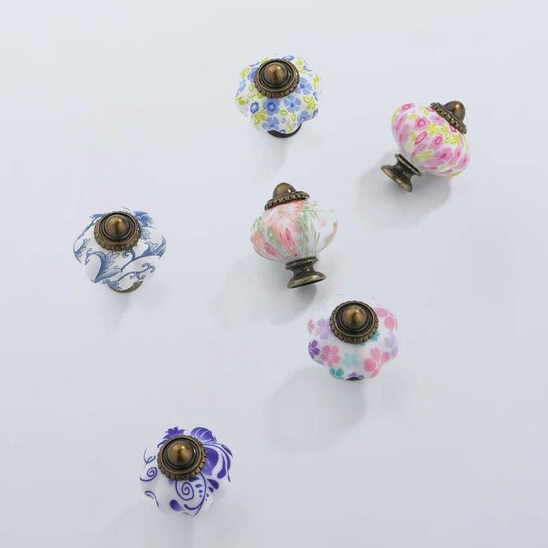 6/10pcs Pumpkin Knob Clear Handle Pulls Cabinet Drawer single hole handle Decor Kitchen Dresser Hooks