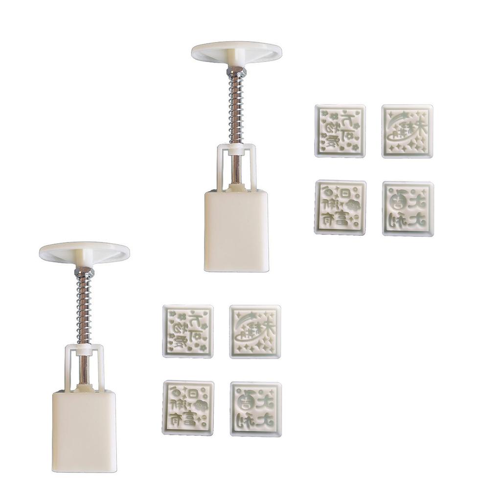 Stempelki do ciastek 3D Kwadratowe foremki do ciasta księżycowego Ręczny przyrząd do robienia ciasta księżycowego Narzędzie do pieczenia na Święto Środka Jesieni