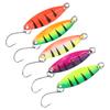 5pcs Colorful Walleye Trout Spoon Bait Metal Crankbait Hard Spoon Spinner Lure Single Hook