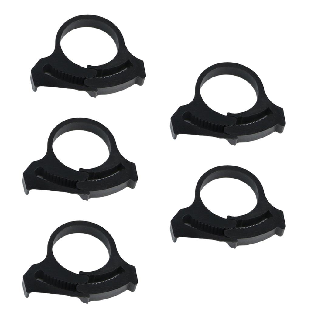 Set of 5 Garden Tubing Clips for Secure Drip Irrigation Systems in Greenhouses Double Gripping Adjustable Hose Clamps