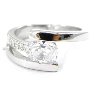 Silberring 'Scarlett' weiß