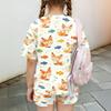 Kids Casual Short Sleeve Shirt and Shorts Set Animal Print Two Piece Outfit Lightweight Breathable Soft Fabric Summer Clothes for Children