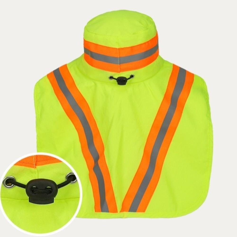 Adjustable Design Reflective Sun Hat Large Brim Fluorescent Safety Hat  Outdoor Sports