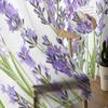 Purple Flower Lavender White Sheer Curtains for Living Room Decoration Window Curtains for Kitchen Tulle Voile Organza Curtains