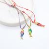 Ocean Theme  Clavicle Chain Adjustable Fish Charm Necklace Stainless Steel Pendant Jewelry Gift for Girls and Boys