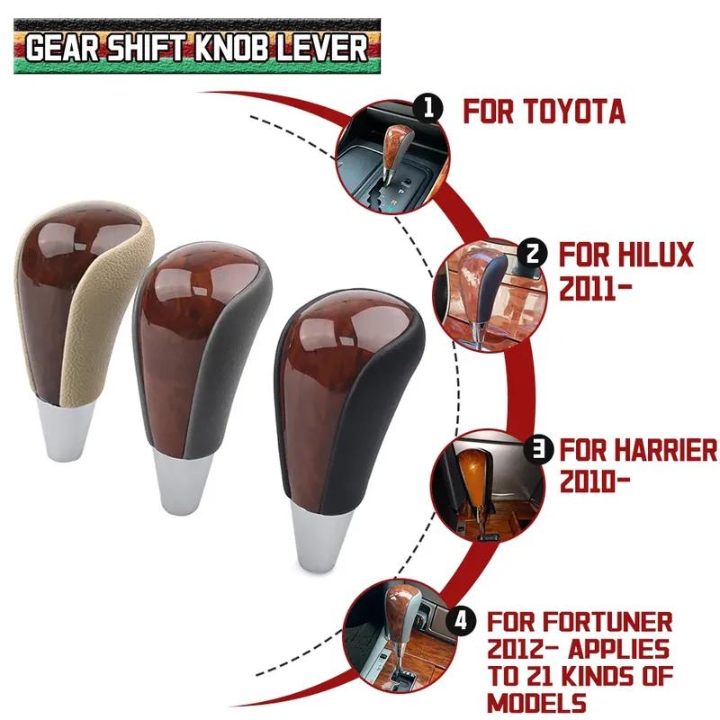 Auto Parts Automatic Gear Shift Knob Leather Shifter Lever Stick For Toyota For Hilux 2011- For Harrier 2010- For Fortuner 2012-