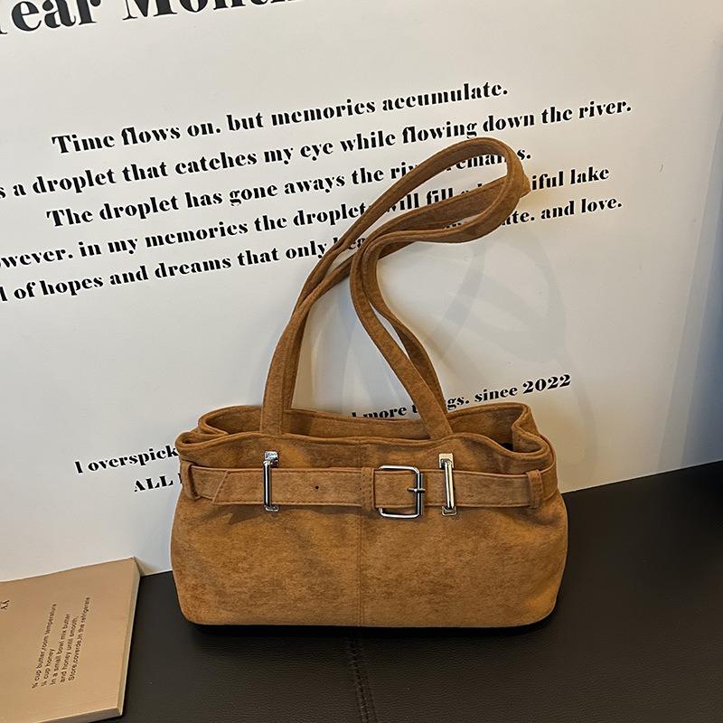 Autumn and winter new armpit bag, high-end retro suede bag, niche design shoulder bag