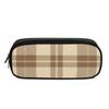 PU Leather Neat Storage Pencil Case with Elastic Slots and Mesh Pocket for Pens Pencils and Small Items