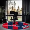 New England Patriots Printed Round Rug Carpet Chair Rug Area Rug Entryway Doormats,for Office Chair Living Room Bedroom Kitchen Room.