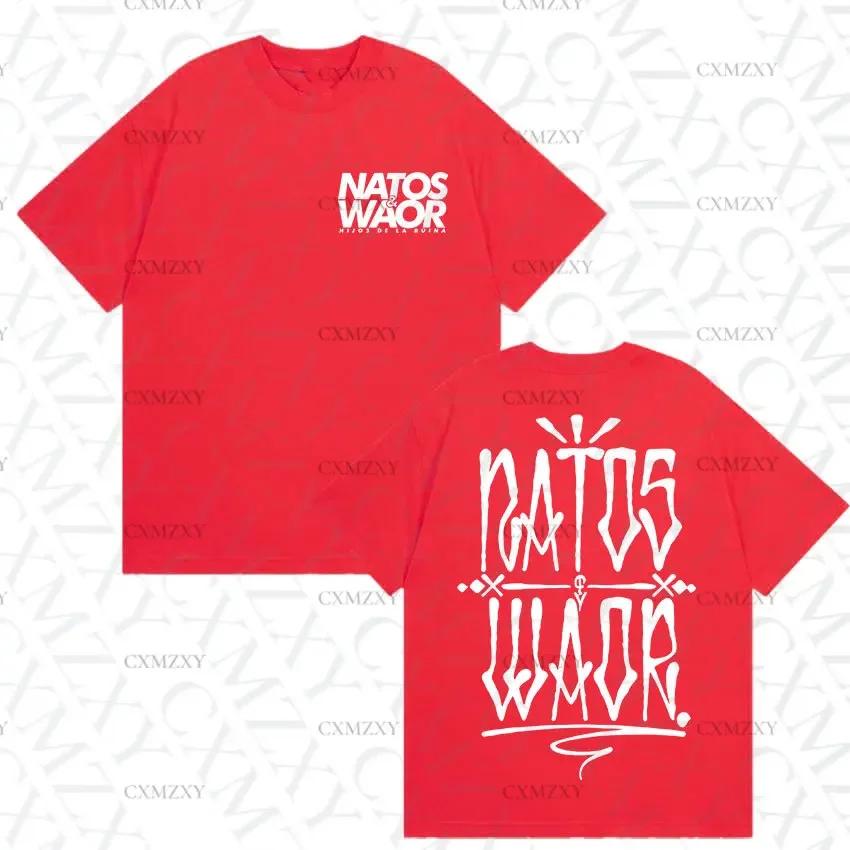 Rapper NATOS WAOR New Album  Merch T Shirts Unisex Women Retro Fashion Cotton Short Sleeve Tshirt Hip Hop ONeck Clothing Tees