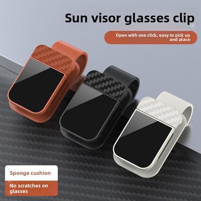 1 stk Solskjerm Solbrilleklips Bil Solbrilleoppbevaring Kortholder Brillehenger Bilinteriør Billett/Kortoppbevaring Klips