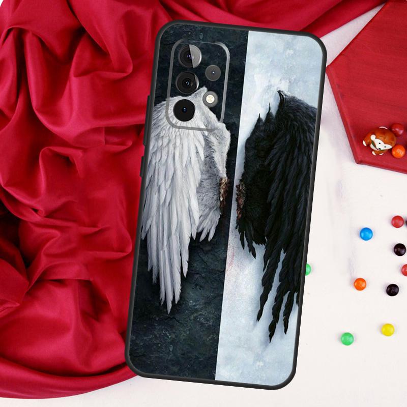 Angel Wings Painting For Samsung Galaxy A56 A36 A26 A16 A05 A06 A22 A32 A52 A54 A34 A14 A55 A15 A53 A33 A35 Case