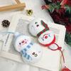 Winter Snowman Plush Ornament - Cozy Scarf Doll Keyring for Christmas Tree Decor &Stocking Stuffer Bag Charm Party Gift