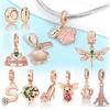 Rose Gold Dragonfly Crown Bouquet Iron Tower Mouse Copper Plated For Charms Copper Plated Original Bracelet For Jewelry Making