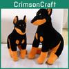 Dog Sitting Dobermann Plush Toy Animal Stuffed Doll Home Decoration Gift Kids