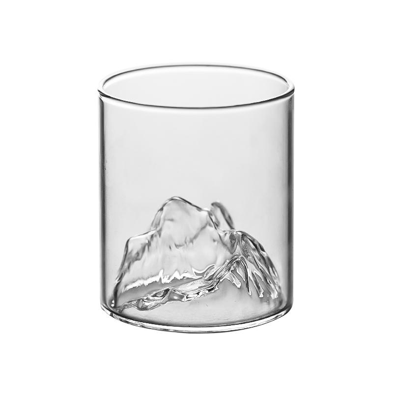 Japanese Retro Mountain View Borosilicate Glass Tea Cup - High Temperature Resistant