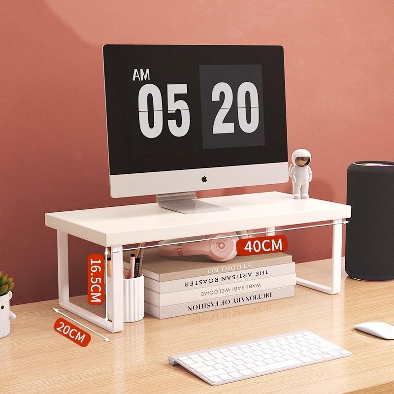 Wooden Computer Height Stand for Office Dormitory Laptops Desktop Computer Stand Office Accessories Storage Rack Home Garden