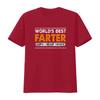 Fathers Day Funny Worlds Best Farter I Mean Father T Shirt vintage Washed streetwear Casual Breathable Stretched