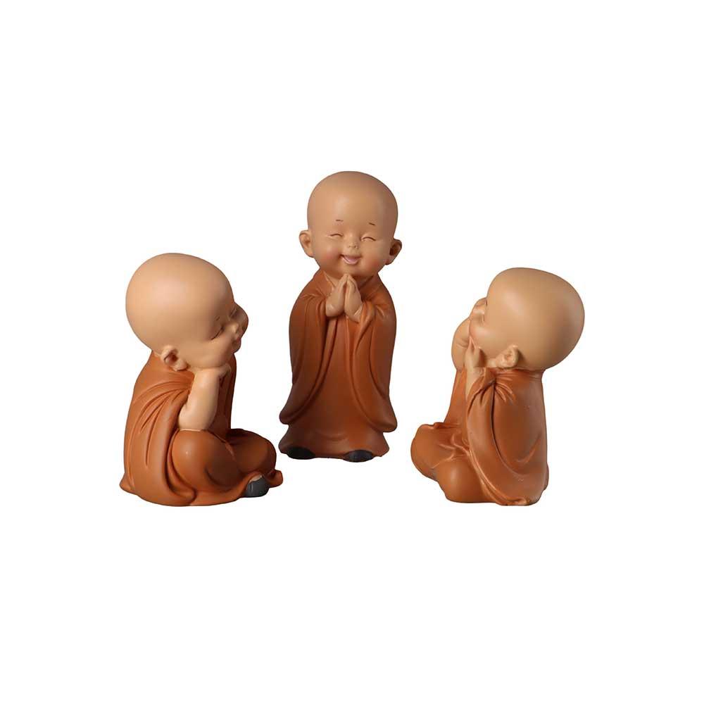 Decoration Desk Miniatures Little Monk Figurine Monk Ornament Buddha Monk Statue Small Monk Status
