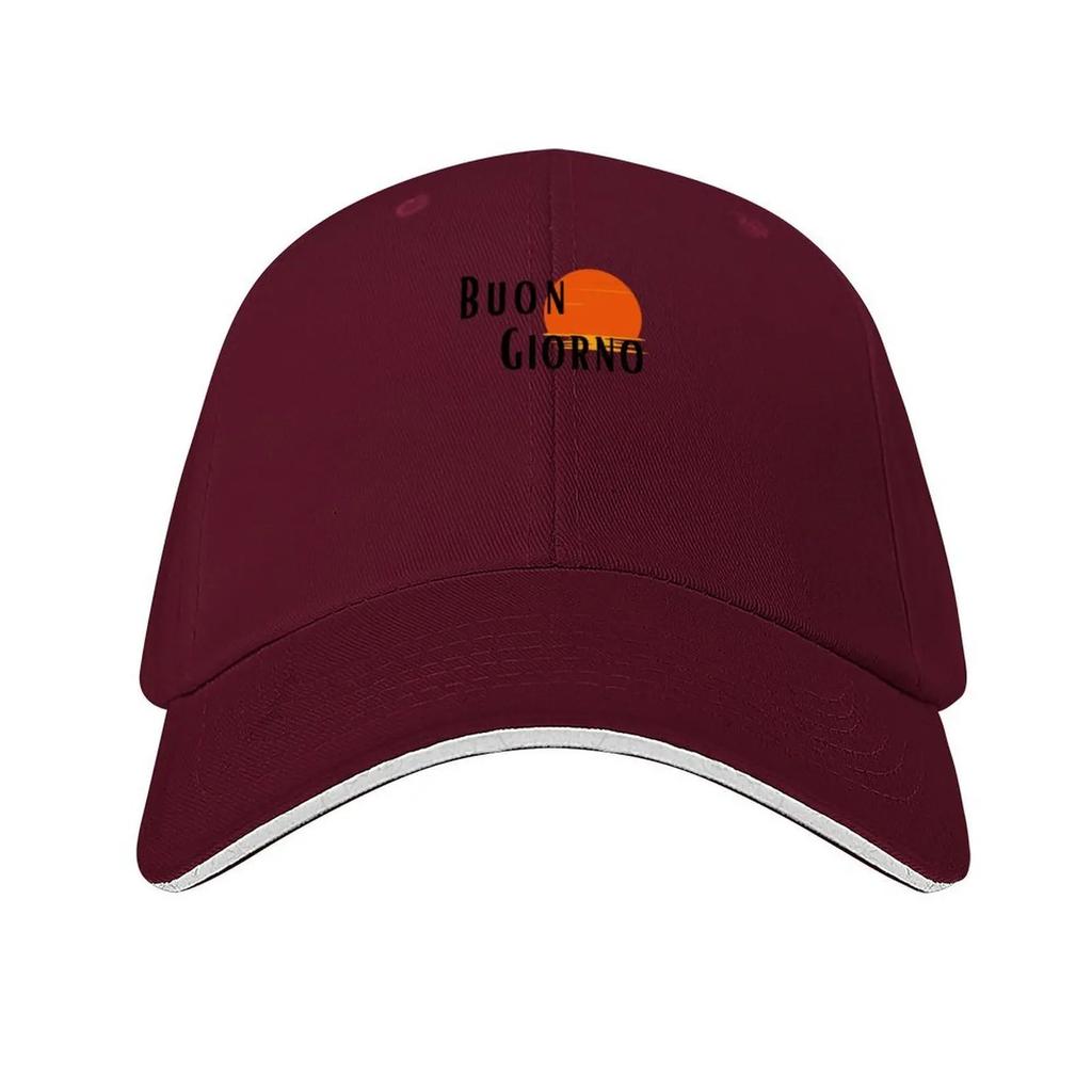 Italienischsprachiges Buongiorno T-Shirt 145 Baseballkappe Bergsteigen Golfkappe Golfbekleidung Anime-Hut Damen Strand Outlet 2025 Herren