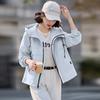 Hooded jacket women's short new spring and autumn small loose casual versatile jacket top