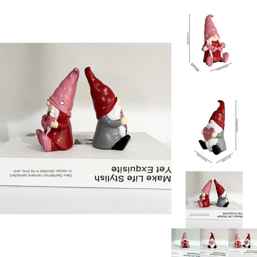 Charming Resin Gnome Elf Figurine Perfect For Valentine's Day And Holiday Decorations