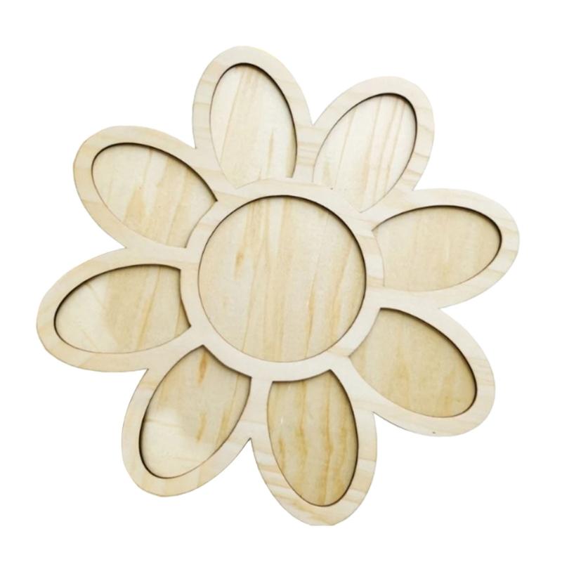 Монтессори Цветок Форма Деревянная Доска Цветная Сортировка Игрушка Сенсорная Игра Деревянный Поднос Дети Ребенок Моторика Образование Игрушка Тарелка