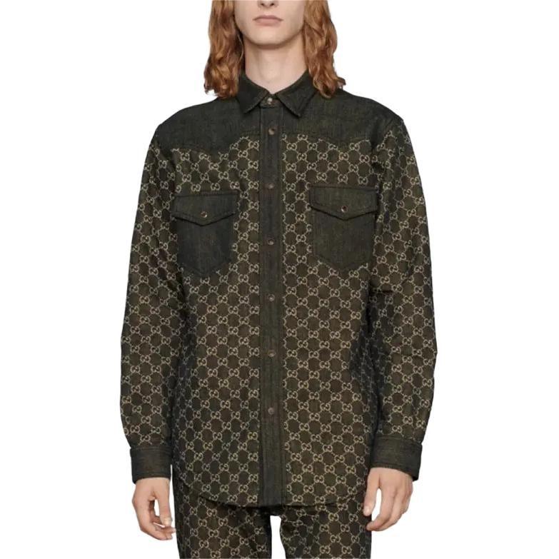 Gucci Shirts Men's Black Moderate 669613-XDBUF-1289