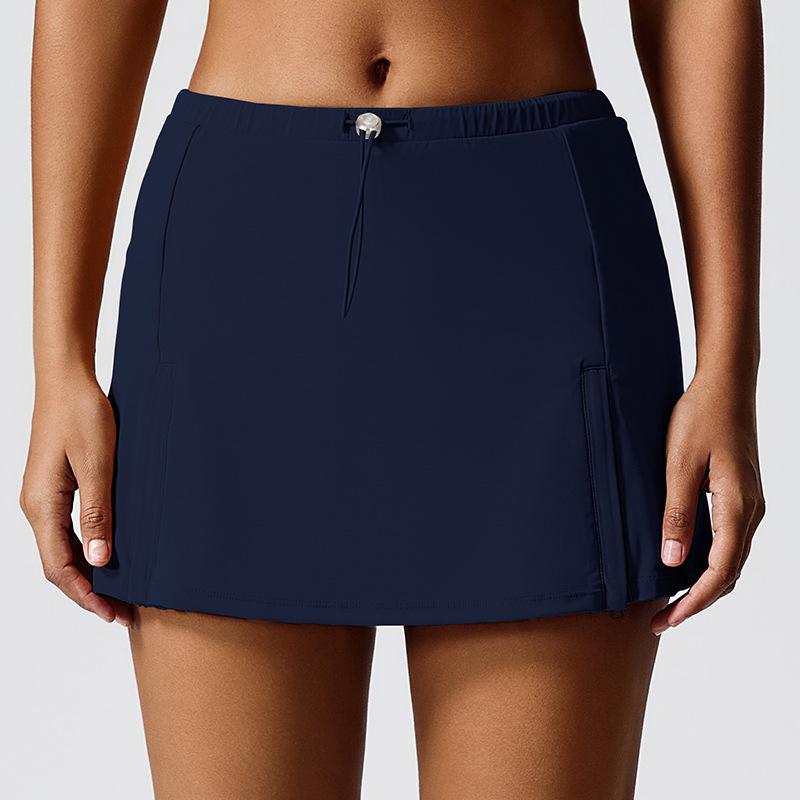 

Мини-юбка для тенниса и гольфа с высокой талией и эффектом похудения - Спорт и бег Small