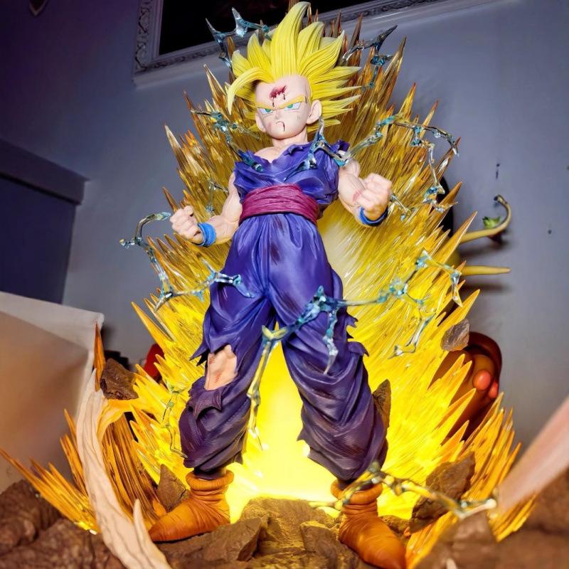Dragon Ball HB Super Second Gohan Figure, Anime Peripheral Tide Play Doll Ornament, Super Saiyan Model Gift