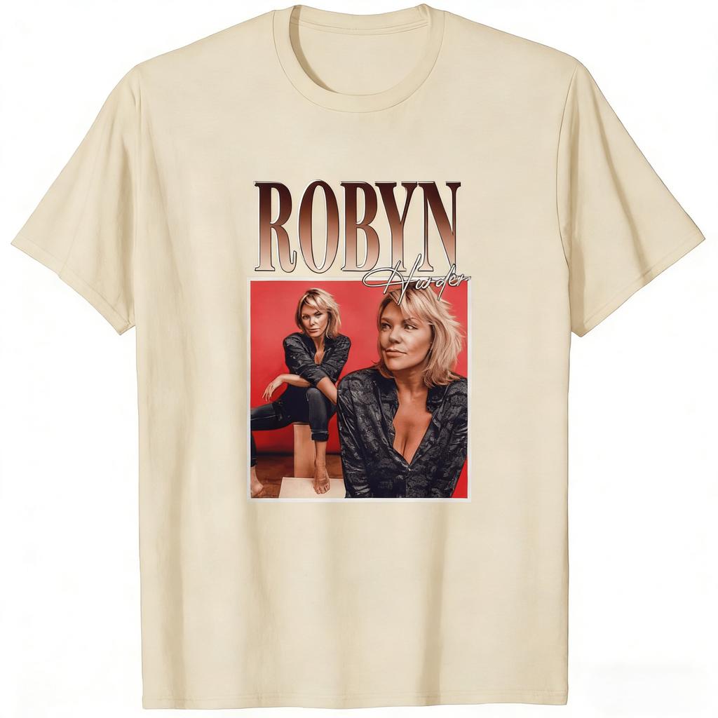 Robyn Hurder Camiseta Clásica Unisex Unisex Cuello Redondo 100% Algodón Manga Corta Y2k Oversize Moda Popular Camiseta Regalos para Fans Nuevo