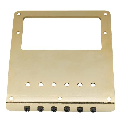 Musiclily Pro Humbucker Telecaster Bridge, 6-Way with Stainless Steel Saddles, Gold