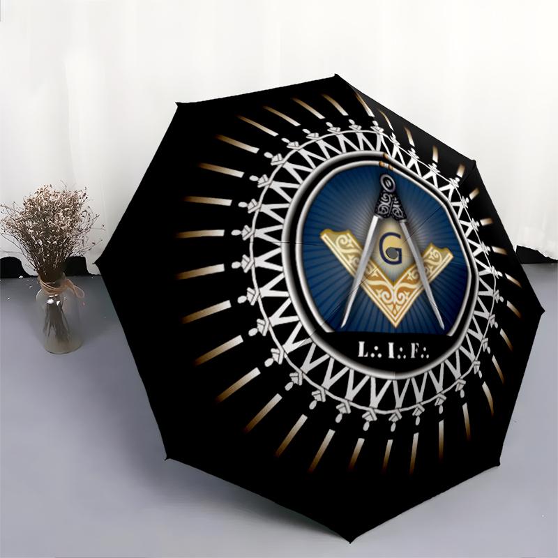1PC Freemasonry Umbrella Portable Folding Umbrella Iron Frame Hole Bone Structure Outdoor Home Umbrella A6