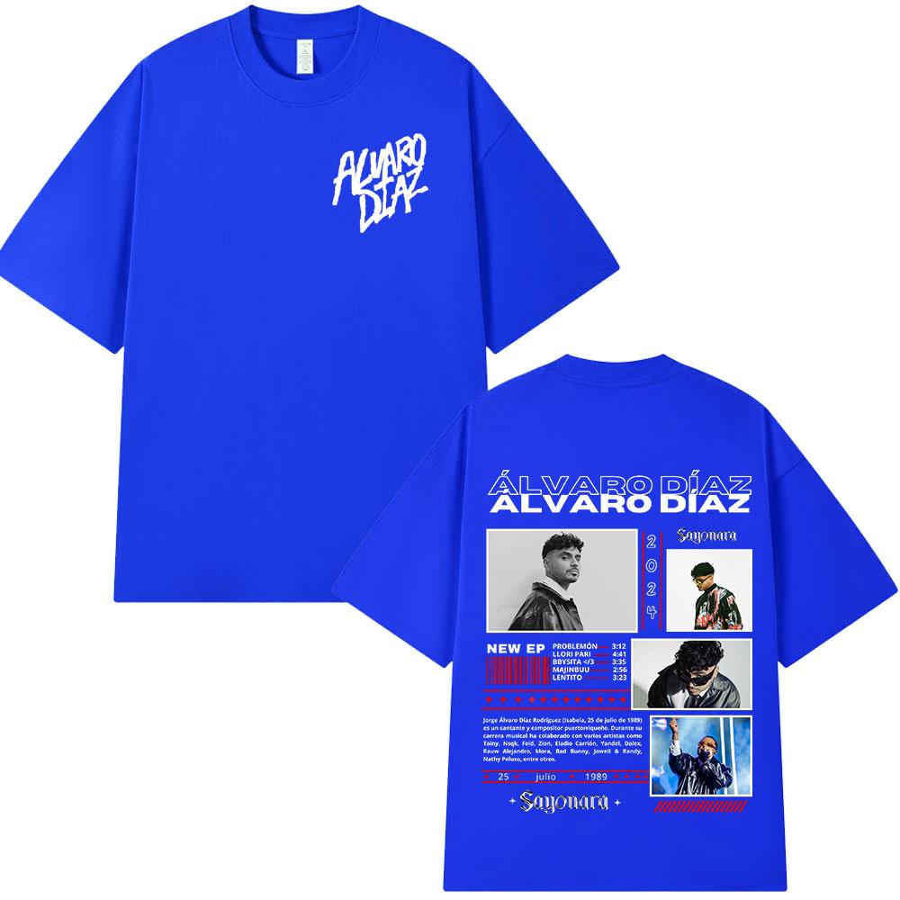 Rap Alvaro Diaz Sayonara Album Merch T Shirts Unisex Clothing Hip Hop Fashion Oversized Short Sleeve Tshirt Casual Cotton Tshirts