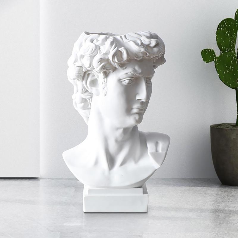 Ins Nordic David Vase Hydroponic Vase Ornaments Flower Pot Makeup Brush Storage Bucket Photo Props Vintage Home Decoration