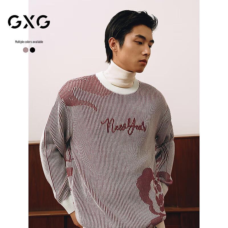 

GXG Men s Embroidered Letter Crew Neck Sweater